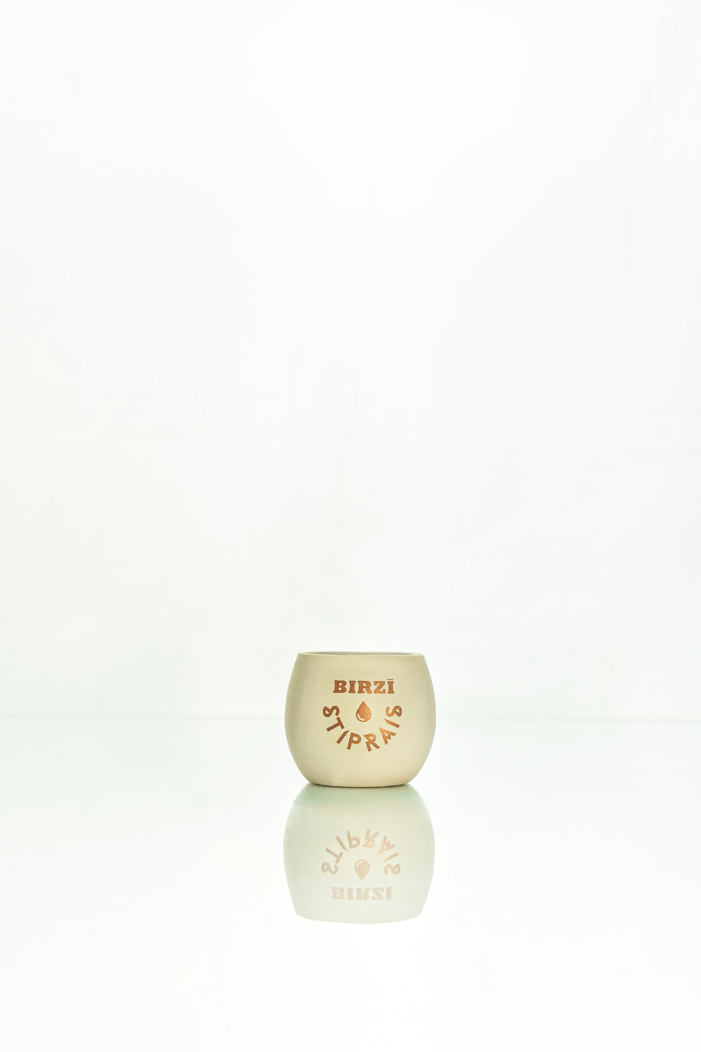 White clay glass for birch vodka BIRZĪ Strong, 40 ml