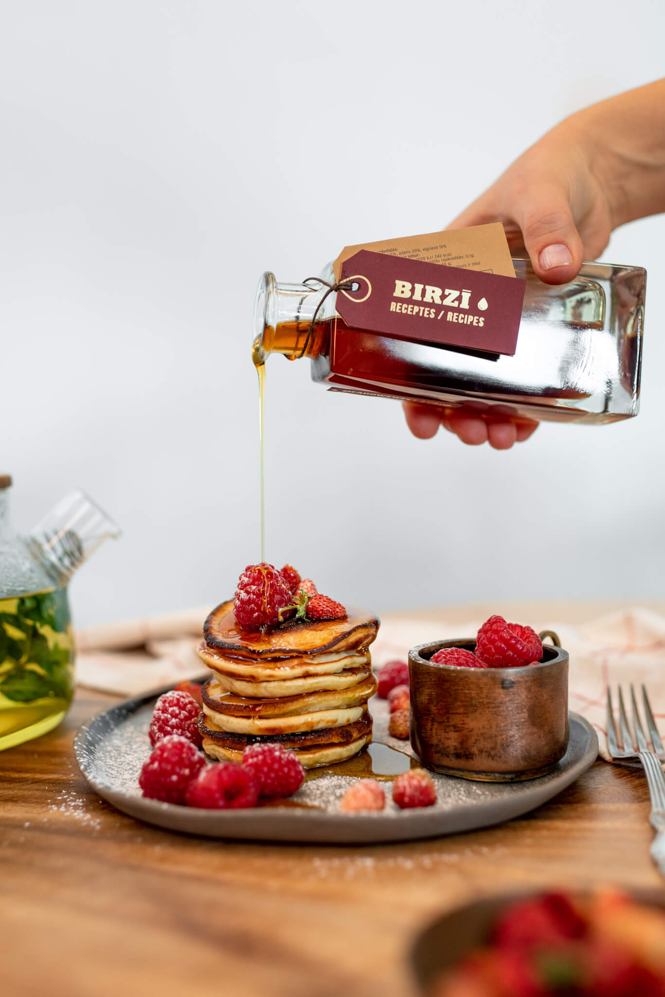 Syrup selection for pancakes (duo). Dandelion syrup, BIO, 100ml and Meadowsweet syrup, BIO, 200 ml