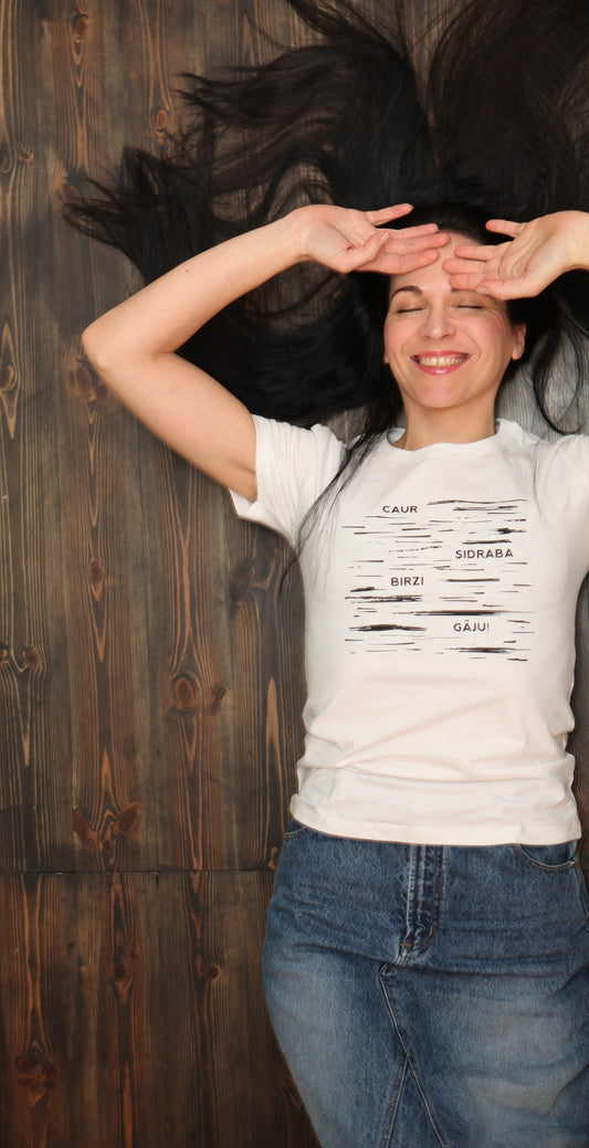 T-shirt for women with Latvian folk song